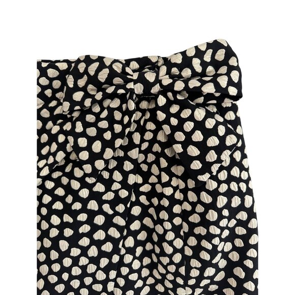 J. Crew Skirt Size 0 Metallic Pebble Print Bow Mini Skirt Black / Gold - Picture 15 of 16